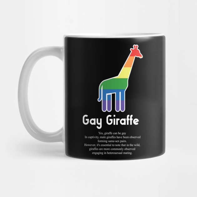 Gay Giraffe G6w - Can animals be gay series - meme gift t-shirt by FOGSJ